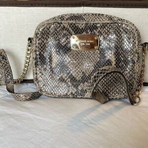 Leather snakeskin embossed, Michael Kors, Crossbody